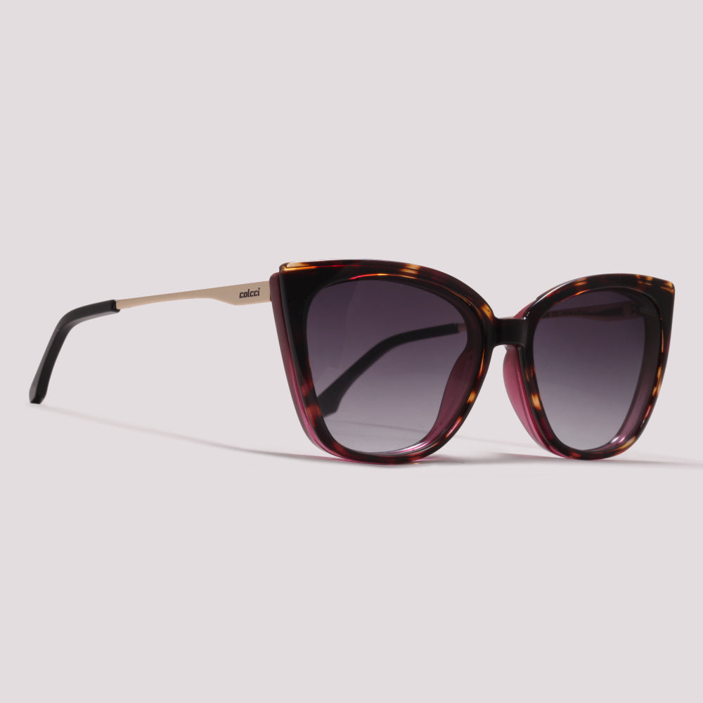 Colcci Bandy 4 Clip on Bordo Brilho Degradê Preto - Grau - 57 mm
