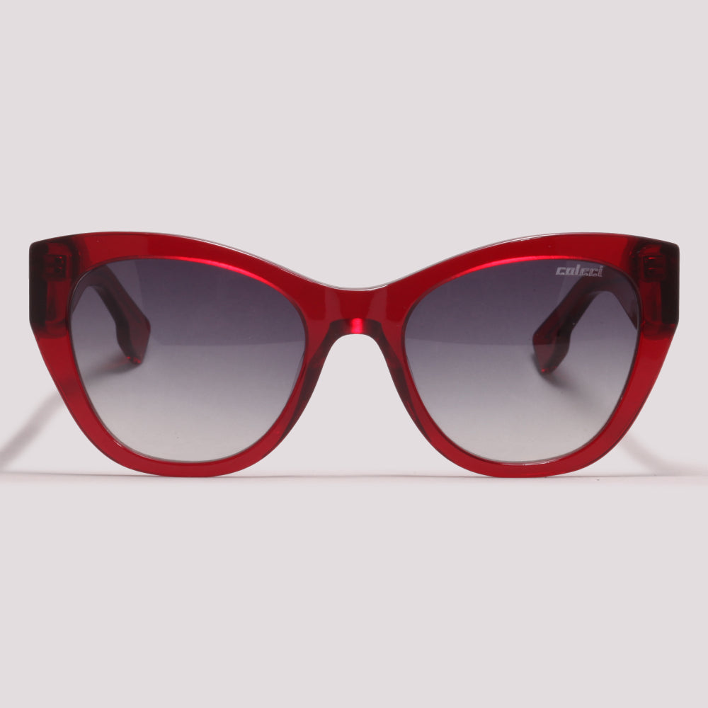 Colcci Jaq Vermelho Translúcido Preto Degradê - Sol - 52 mm