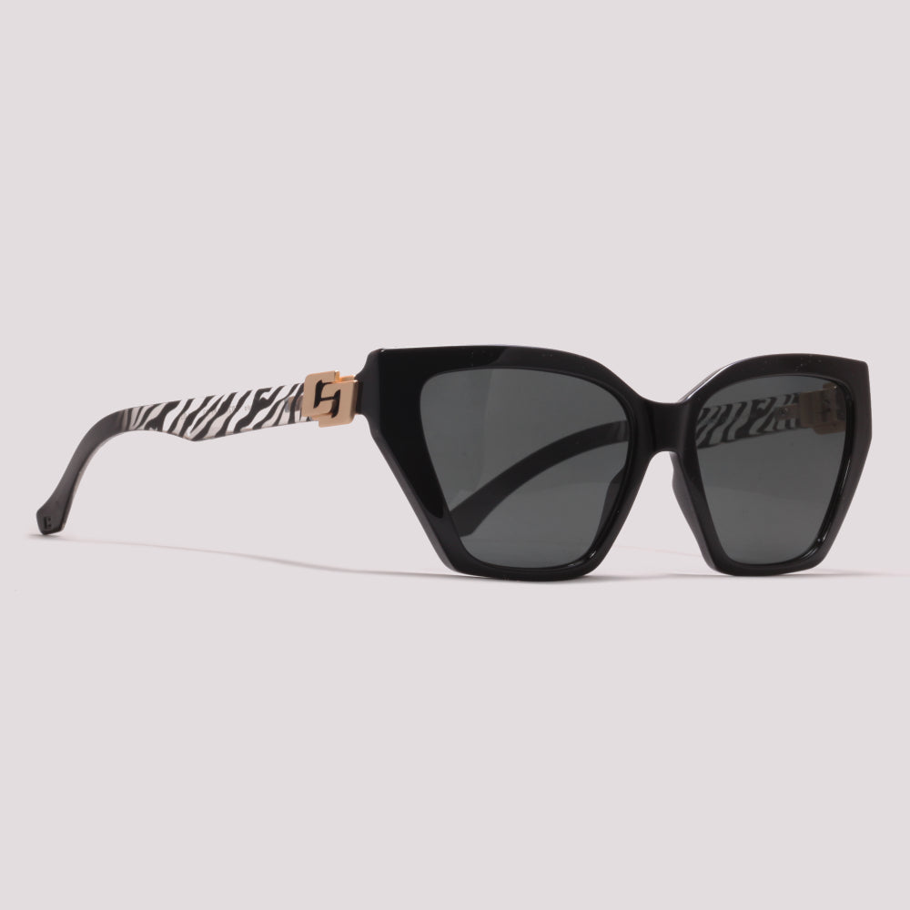 Colcci Miranda Preto Brilho e Mesclado Preto Polarizado - Sol - 56 mm