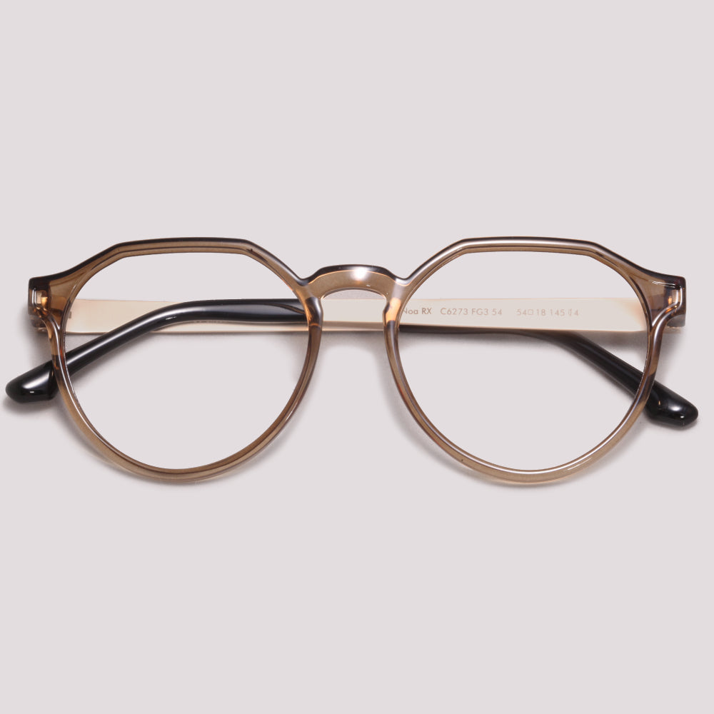 Colcci Noa RX Marrom Translúcido - Grau - 54 mm