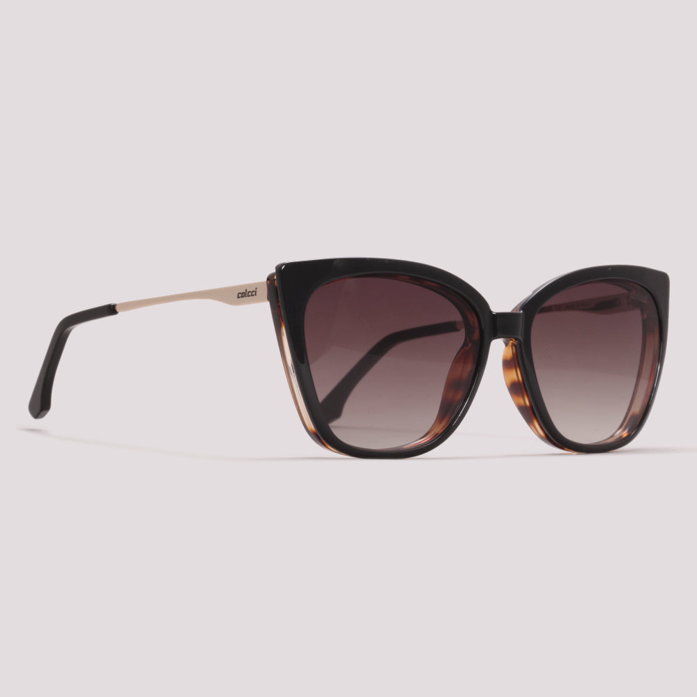 Colcci Bandy 4 Clip On Marrom Translúcido Mesclado Marrom Degradê - Grau - 57 mm