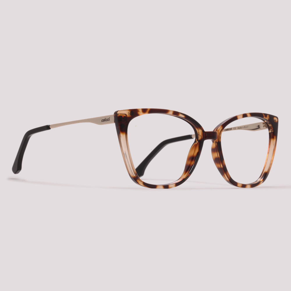 Colcci Bandy 4 Clip On Marrom Translúcido Mesclado Marrom Degradê - Grau - 57 mm