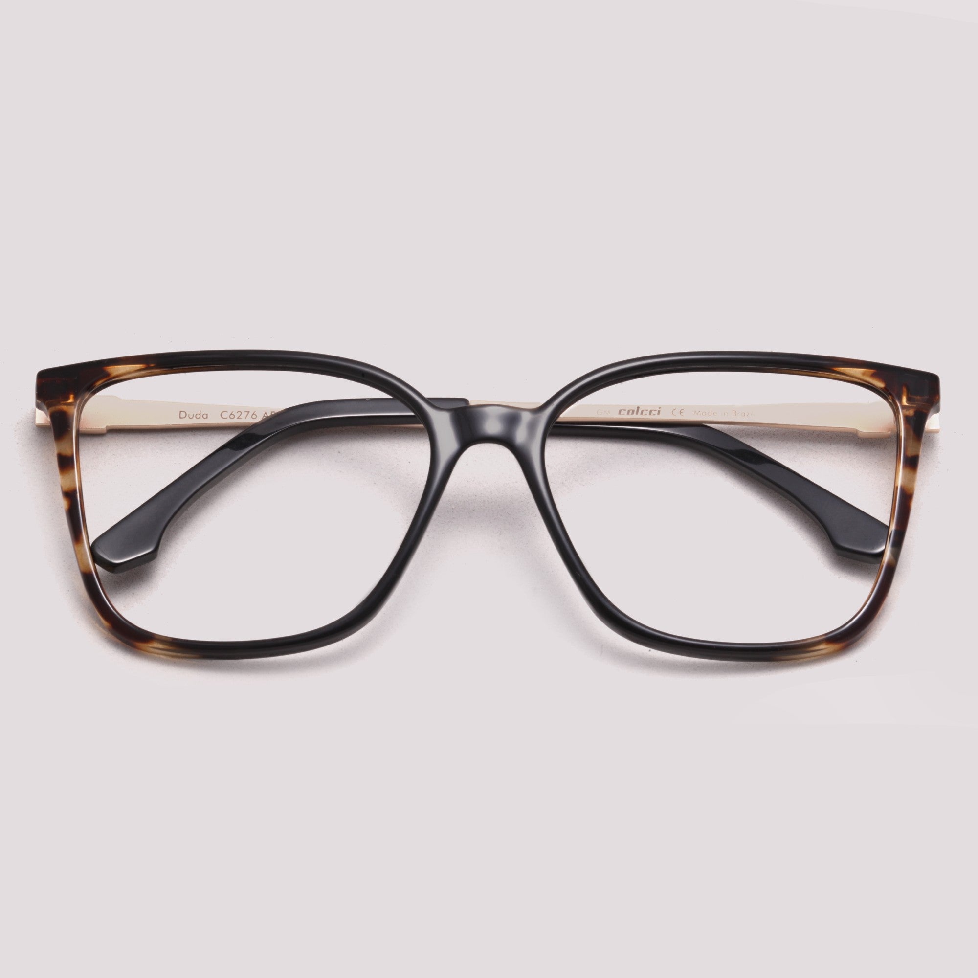 Colcci Duda Preto e Marrom Mesclado Brilho - Grau - 58 mm