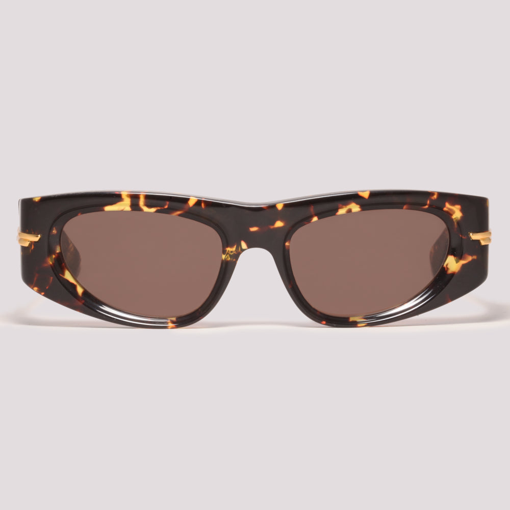 Bottega Veneta BV1144S 002 Marrom Mesclado Brilho Marrom - Sol - 51 mm