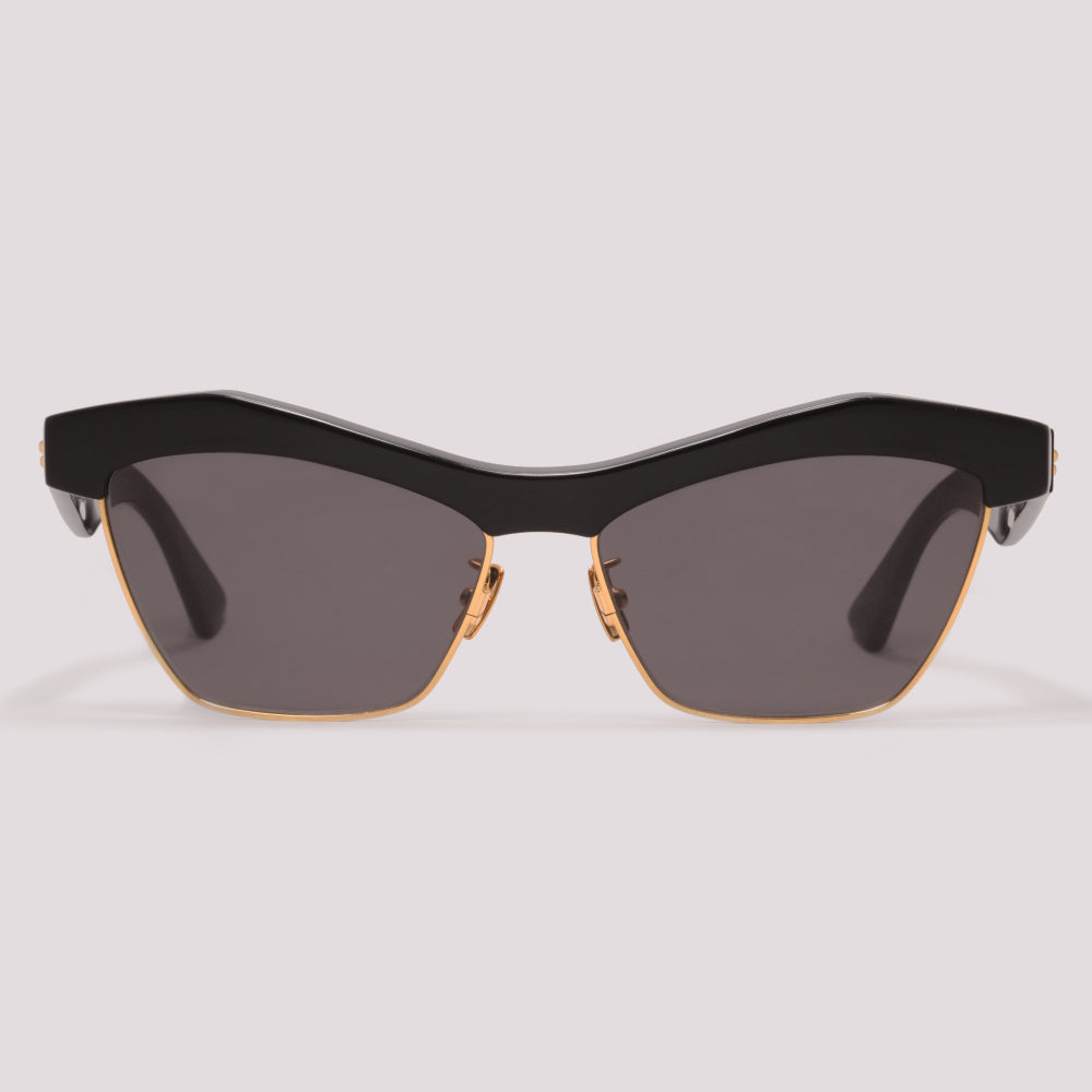 Bottega Veneta BV1099S 001 Preto Brilho e Dourado Preto - Sol - 57 mm