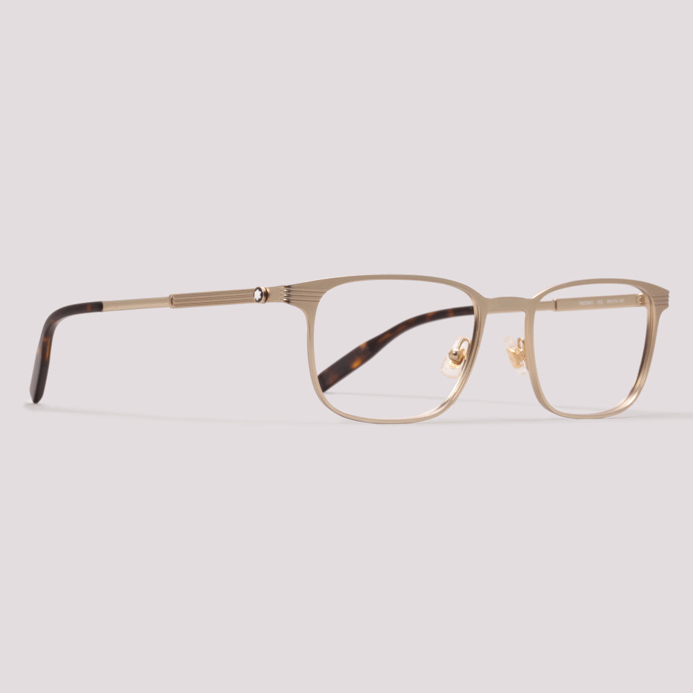 Montblanc MB0094O 002 Dourado Fosco - Grau - 54 mm