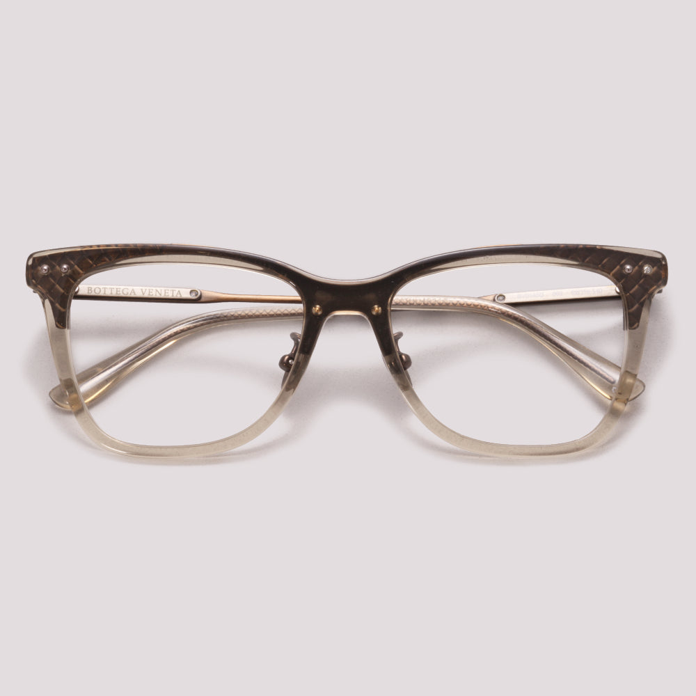 Bottega Veneta BV0145O 003 Marrom Translúcido - Grau - 52 mm