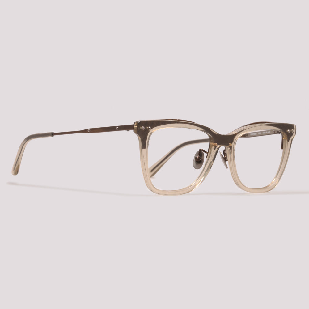 Bottega Veneta BV0145O 003 Marrom Translúcido - Grau - 52 mm