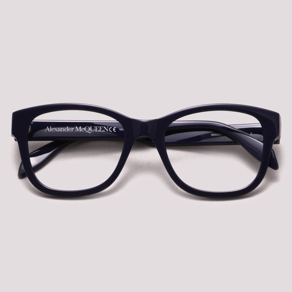 Alexander McQueen AM0350O 004 Azul Brilho - Grau - 52 mm