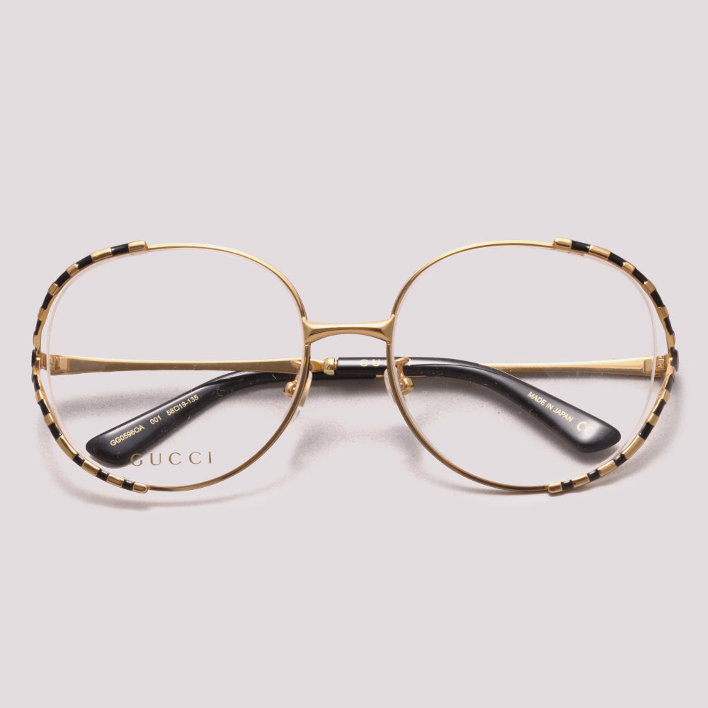 Gucci GG0596OA 001 Dourado Brilho - Grau - 58 mm