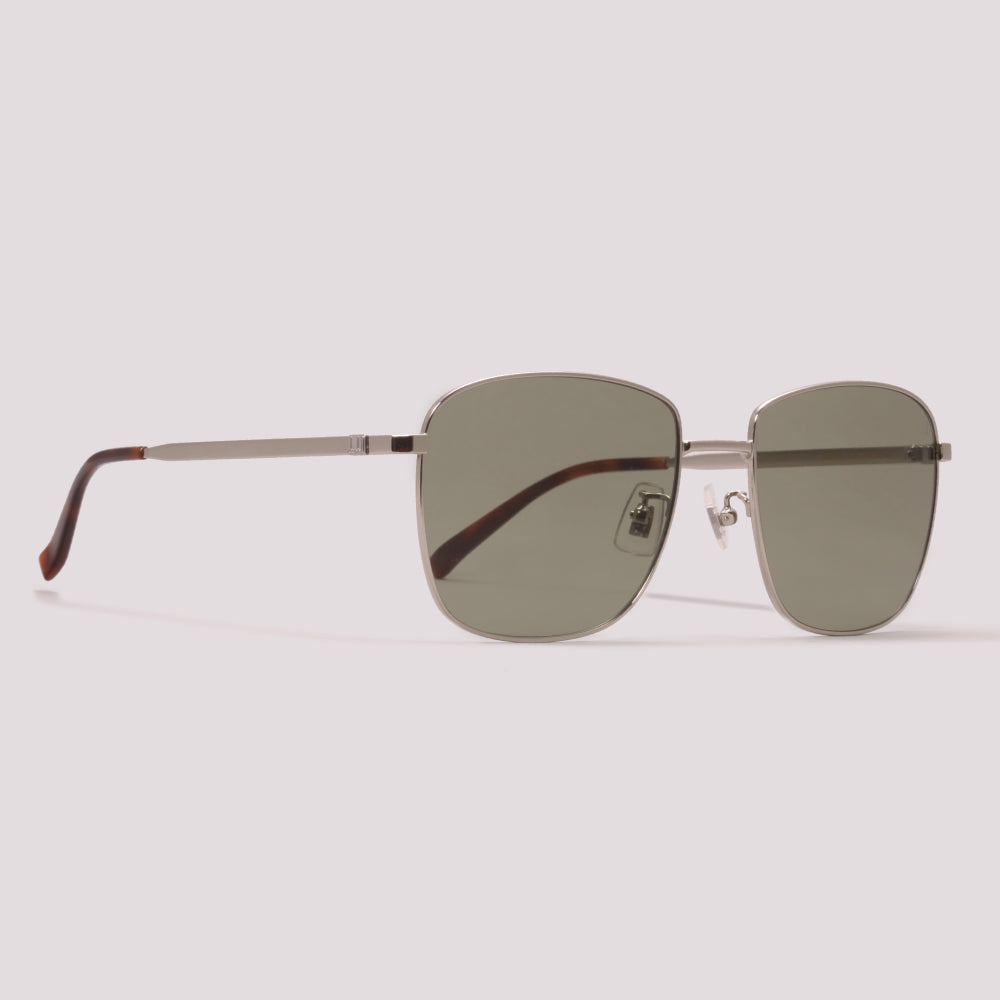 Dunhill DU0011S 001 Prata Brilho Verde G15 - Sol - 58 mm – Óculos Shop