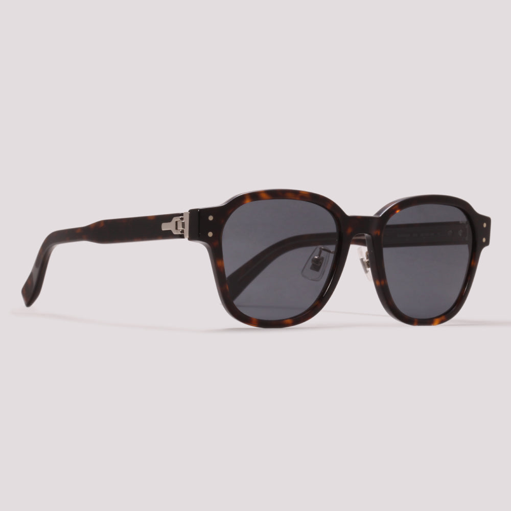 Dunhill DU0046SA 002 Marrom Mesclado Preto - Sol - 56 mm