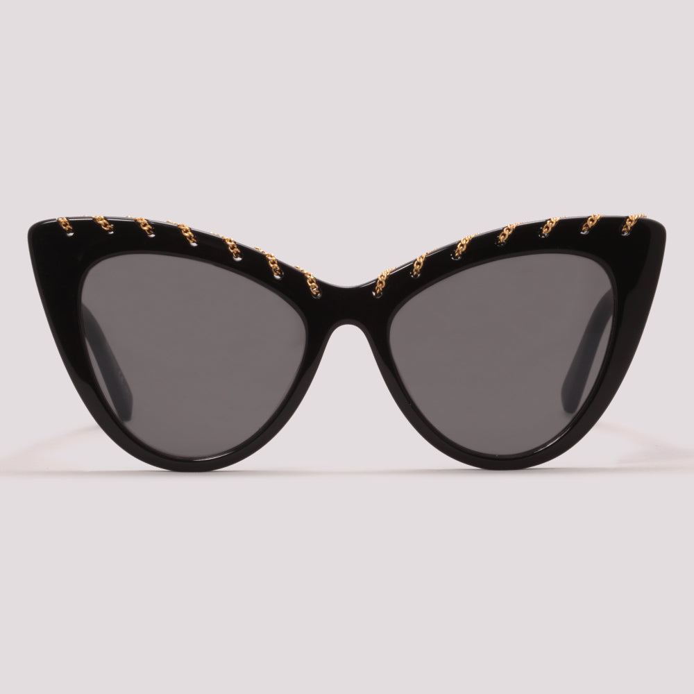 Stella Mccartney SC0163S 001 Preto Brilho Preto - Sol - 52 mm