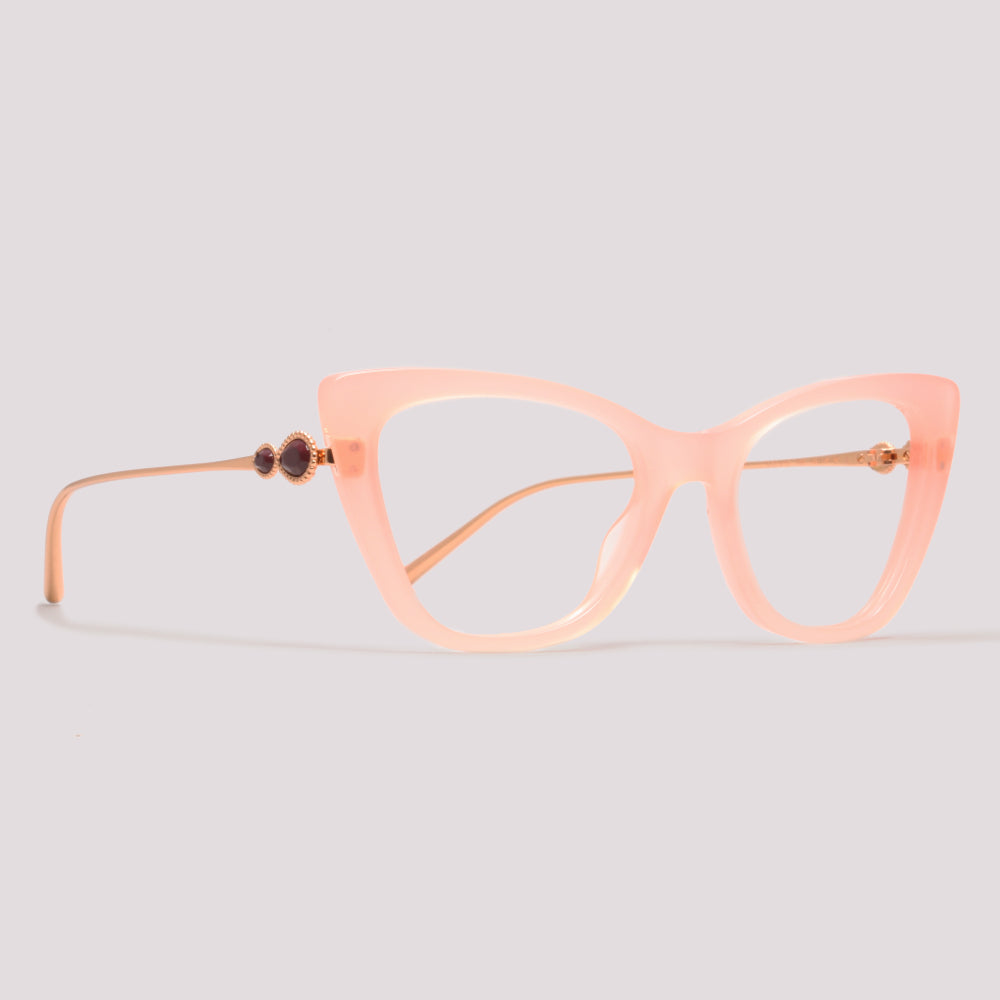 Boucheron BC0141O 003 Rosa Translúcido - Grau - 53 mm