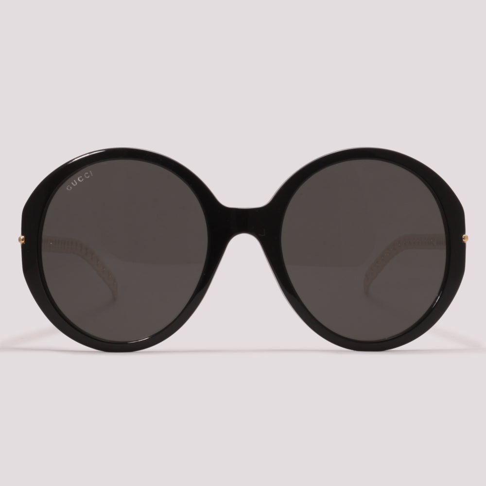Gucci GG0726S 005 Preto Brilho Preto - Sol - 56 mm