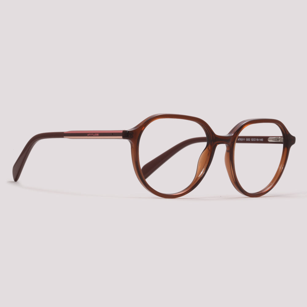 Atitude AT6311 G02 Marrom Translúcido - Grau - 52 mm