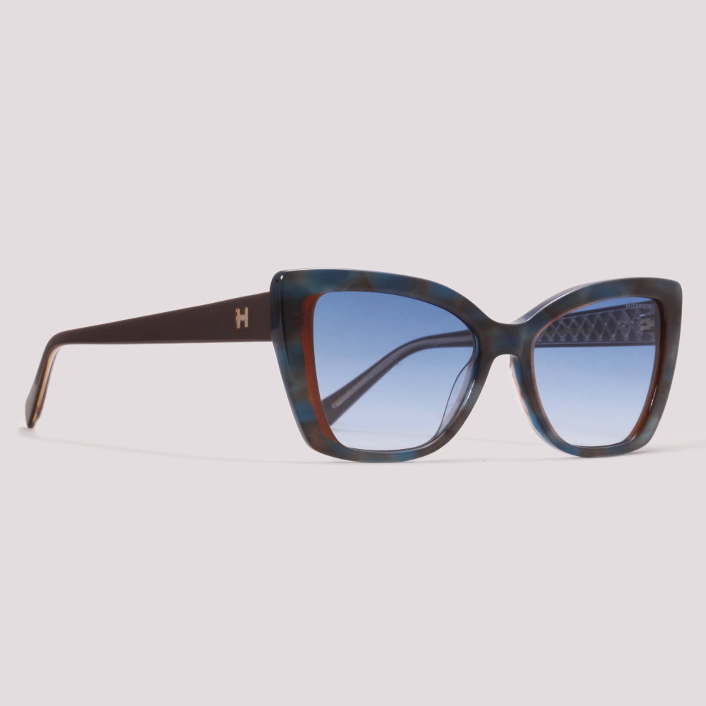 Hickmann Fiorella 1 D21 Azul Mesclado Azul Degradê - Sol - 52 mm