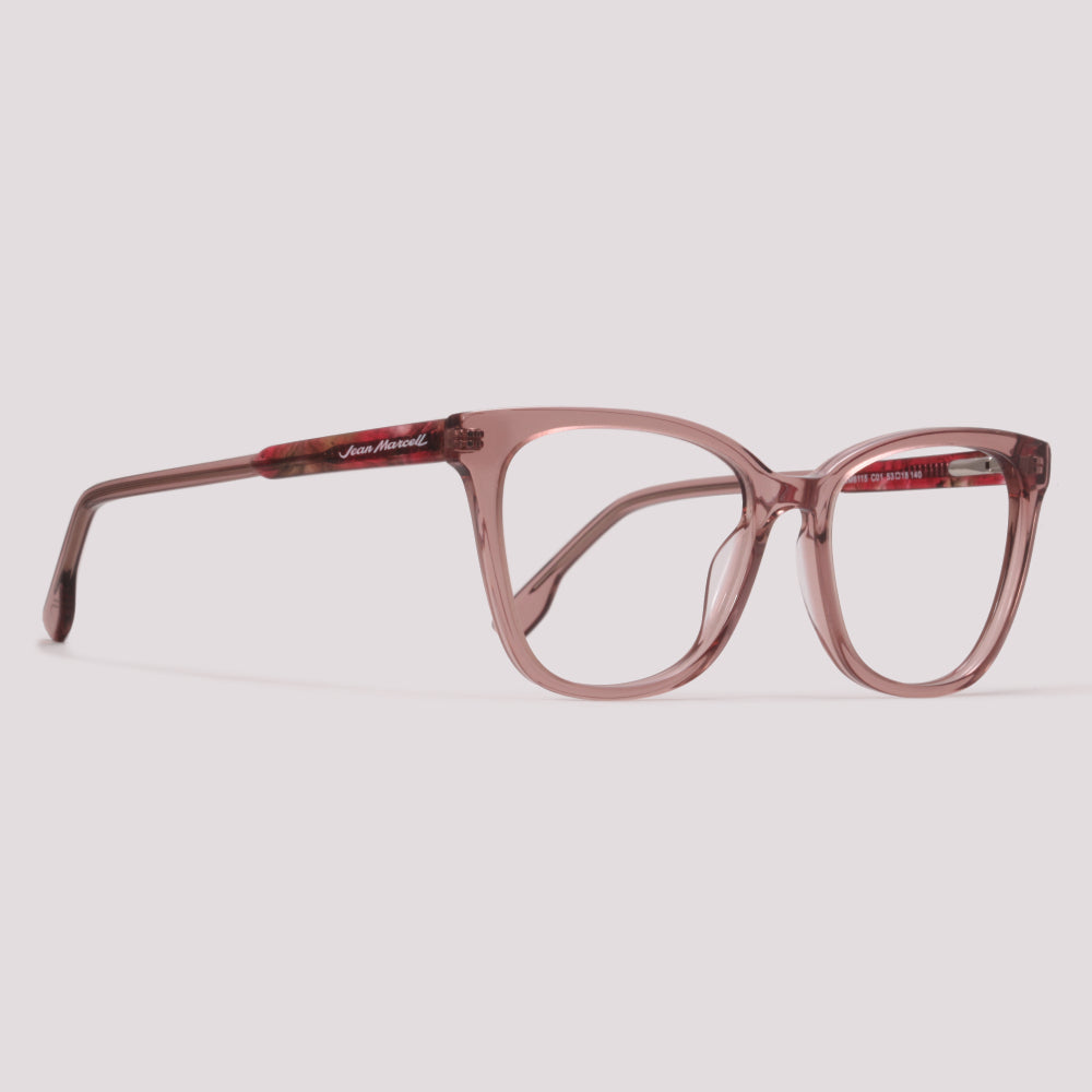 OJK CP1 ミドル Jean Marcell JM6115 C01 Rosa Translúcido - Grau - 53 mm – Óculos Shop