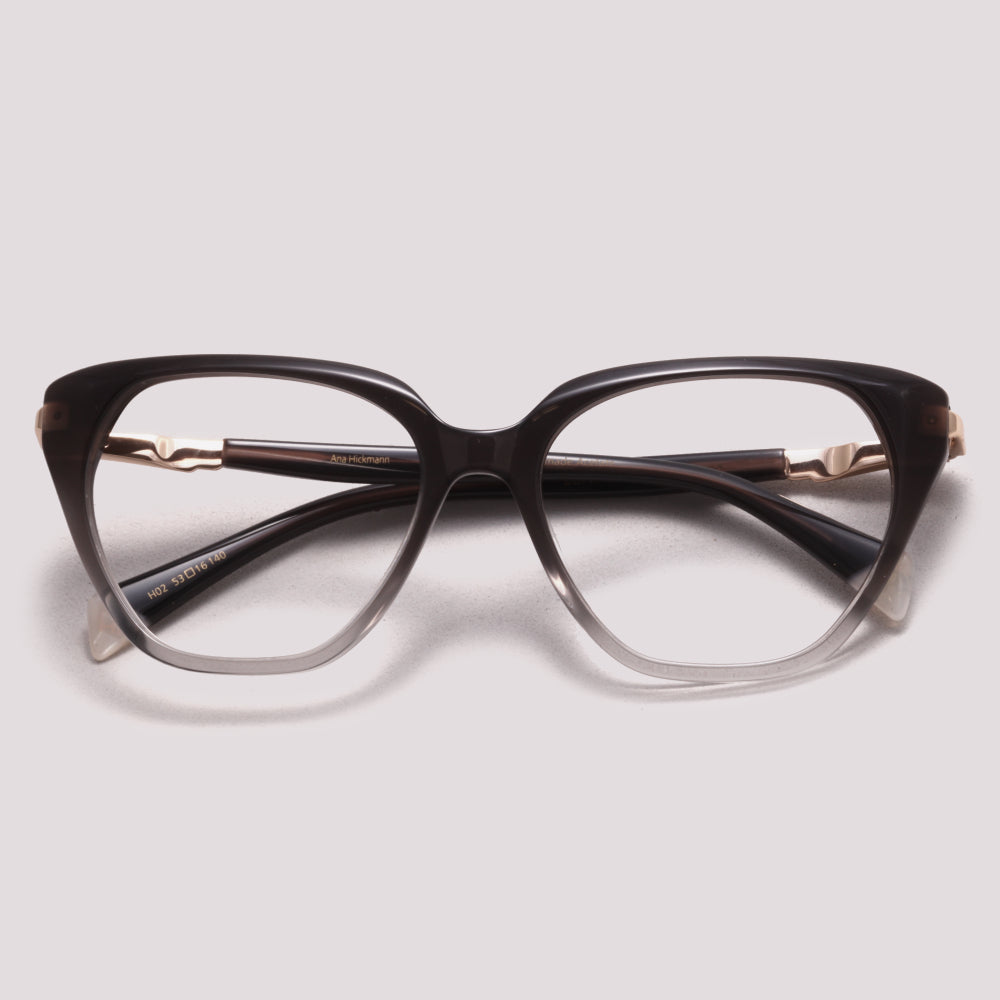 Ana Hickmann Lena 3 H02 Preto Degradê Brilho - Grau - 51 mm