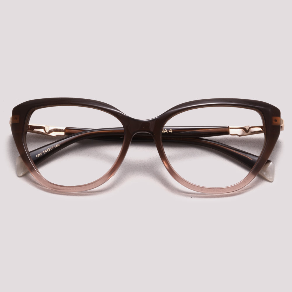 Ana Hickmann Lena 4 G02 Marrom Degradê Brilho - Grau - 52 mm