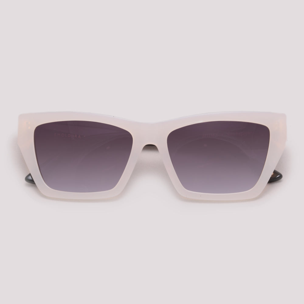 Anima Sou Esperta B01 Branco Translúcido e Preto - Sol - 55 mm