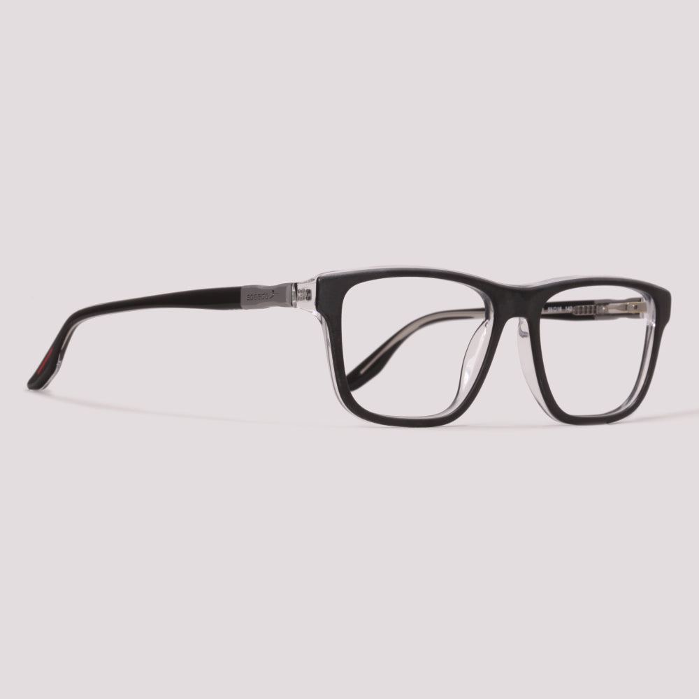Speedo SP6147 A01 Preto Brilho e Transparente - Grau - 55 mm