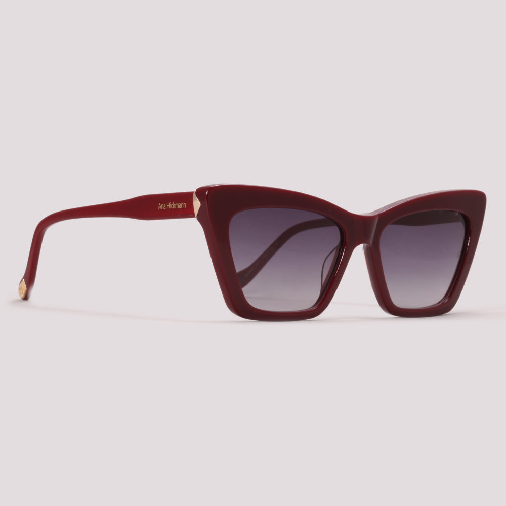 Ana Hickmann AH90037 C01 Vinho Brilho Preto Degradê - Sol - 55 mm