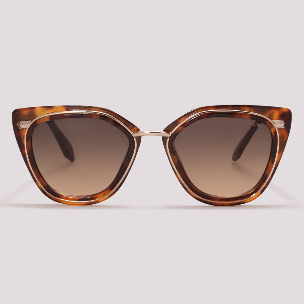 Atitude AT5351 G21 Marrom Mesclado e Dourado Brilho Marrom Degradê - Sol - 51 mm