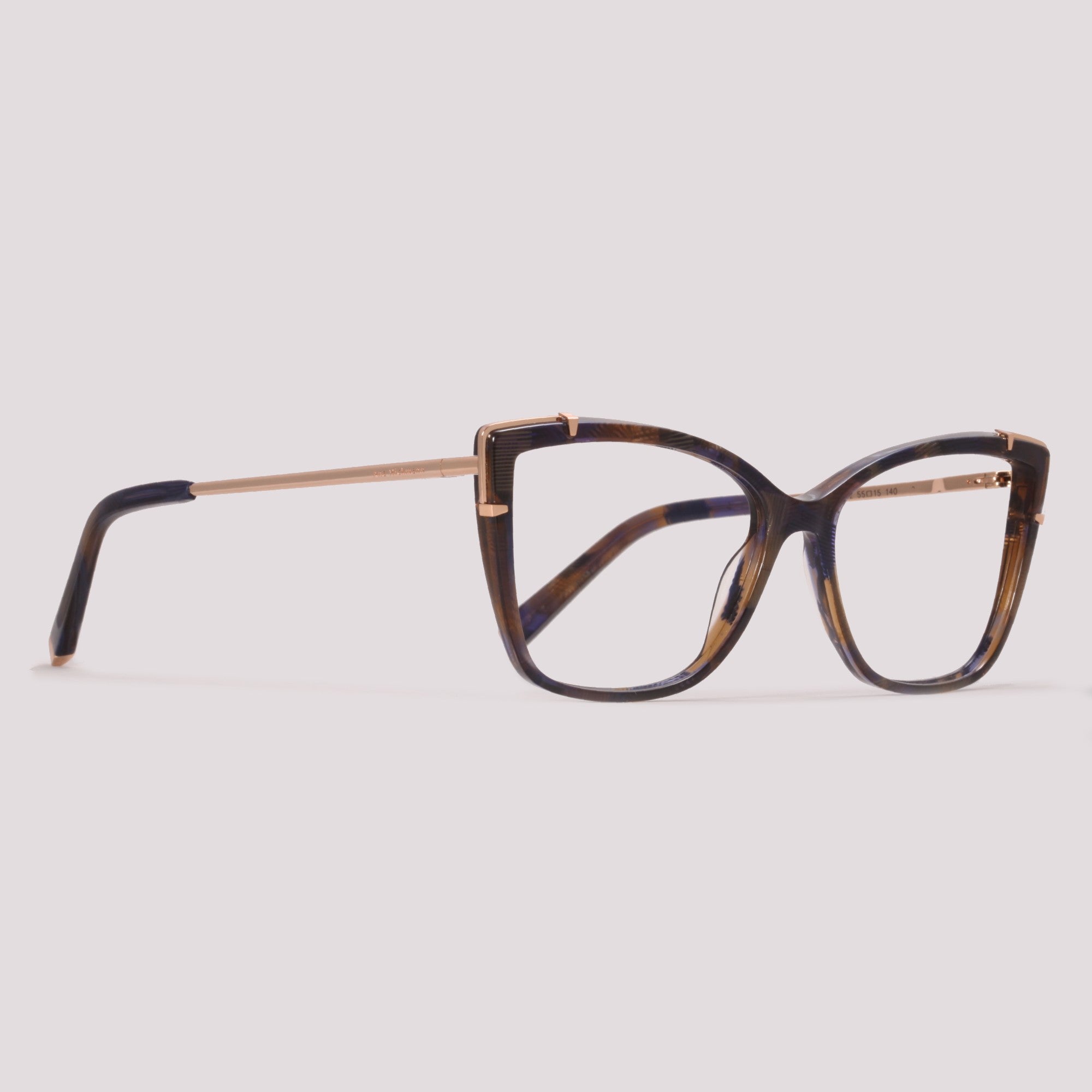 Ana Hickmann AH6444 G22 Roxo Marrom Mesclado - Grau - 55 mm