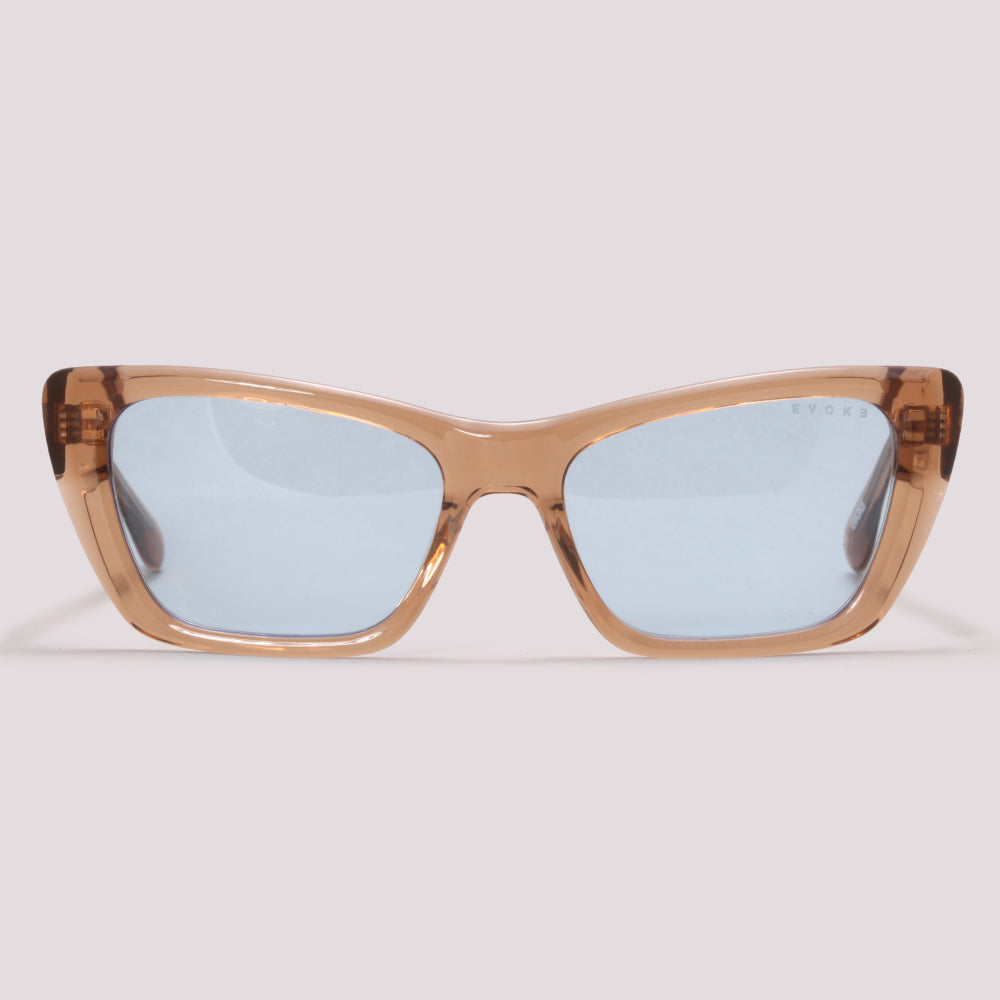 Evoke EVK 44 G02 Marrom Translúcido Azul - Sol - 53 mm