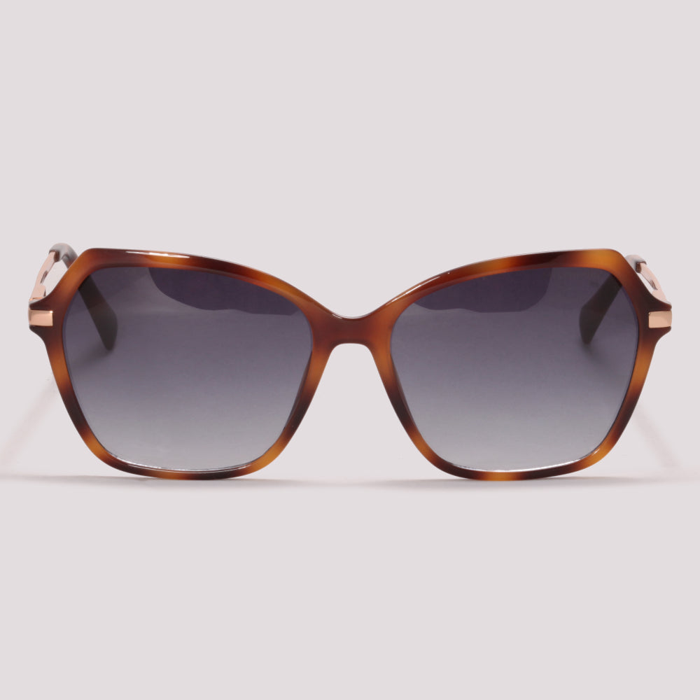 Hickmann Flora 4 HI50005 G21 Marrom Mesclado e Dourado Preto Degradê - Sol - 55 mm