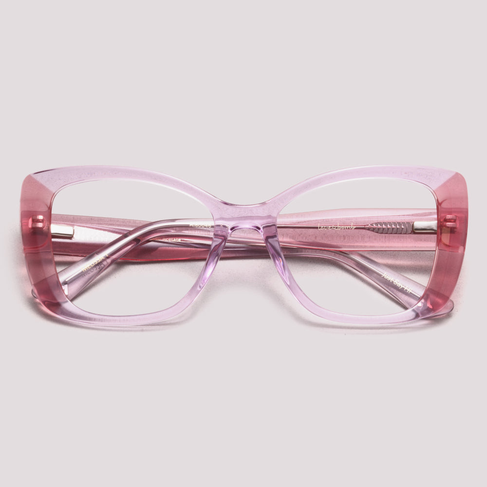 Hickmann Melissa 1 HI60046 R02 Lilás e Rosa Translúcido - Grau - 53 mm