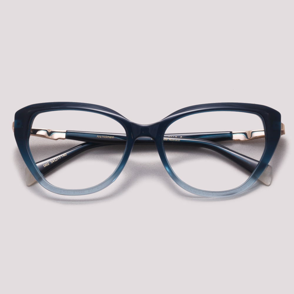 Ana Hickmann Lena 4 D02 Azul Brilho Degradê - Grau - 52 mm