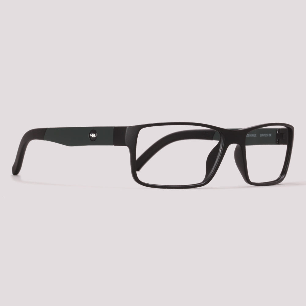 HB Troca Haste Polytech 0552 Preto Fosco + Haste Verde - Grau - 54 mm