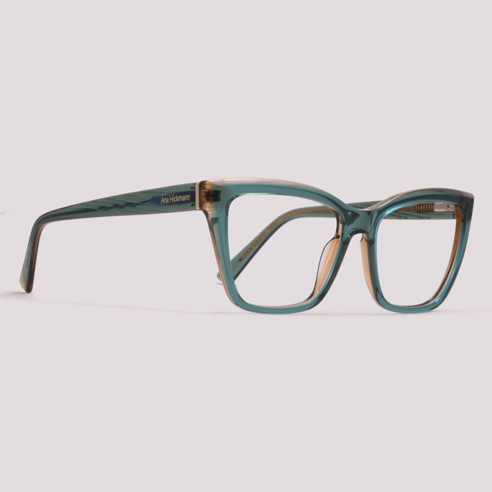 Ana Hickmann Nina 4 E02 Azul Translúcido - Grau - 53 mm