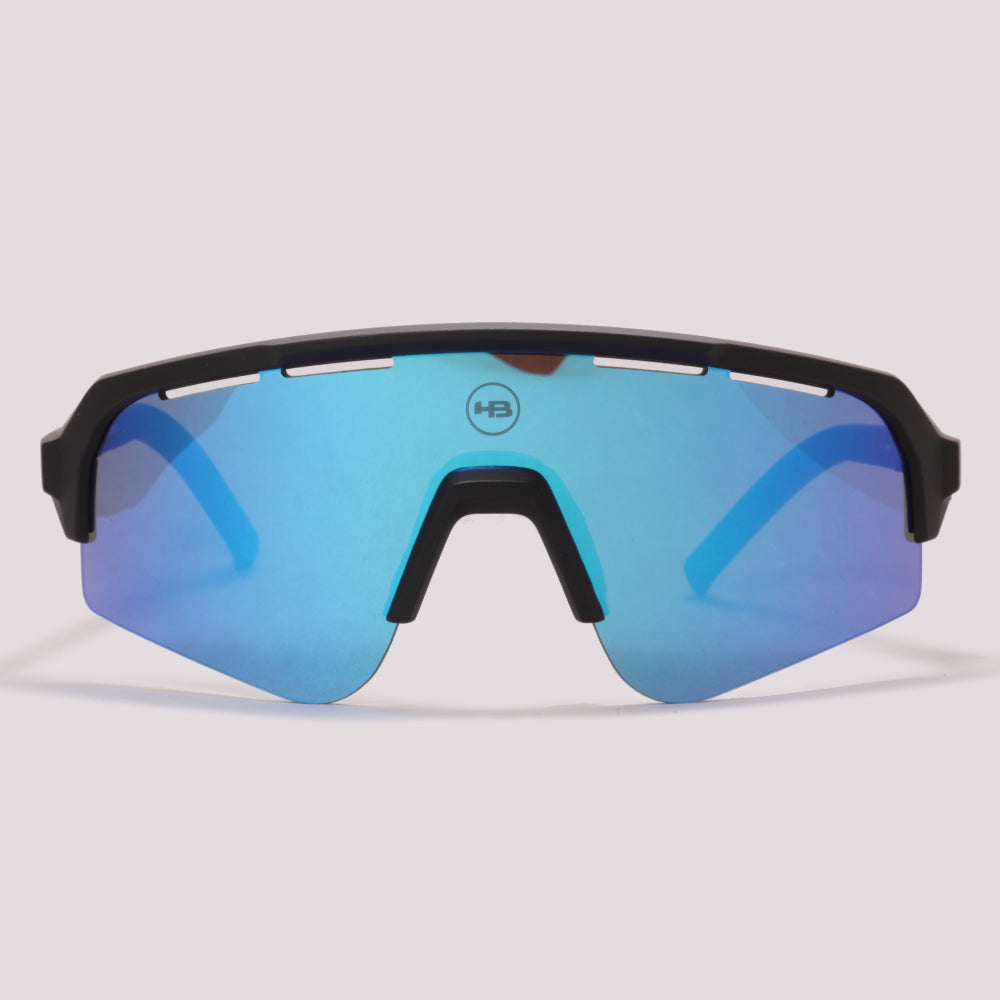 HB Edge S Preto Fosco Azul Espelhado - Sol - 169 mm