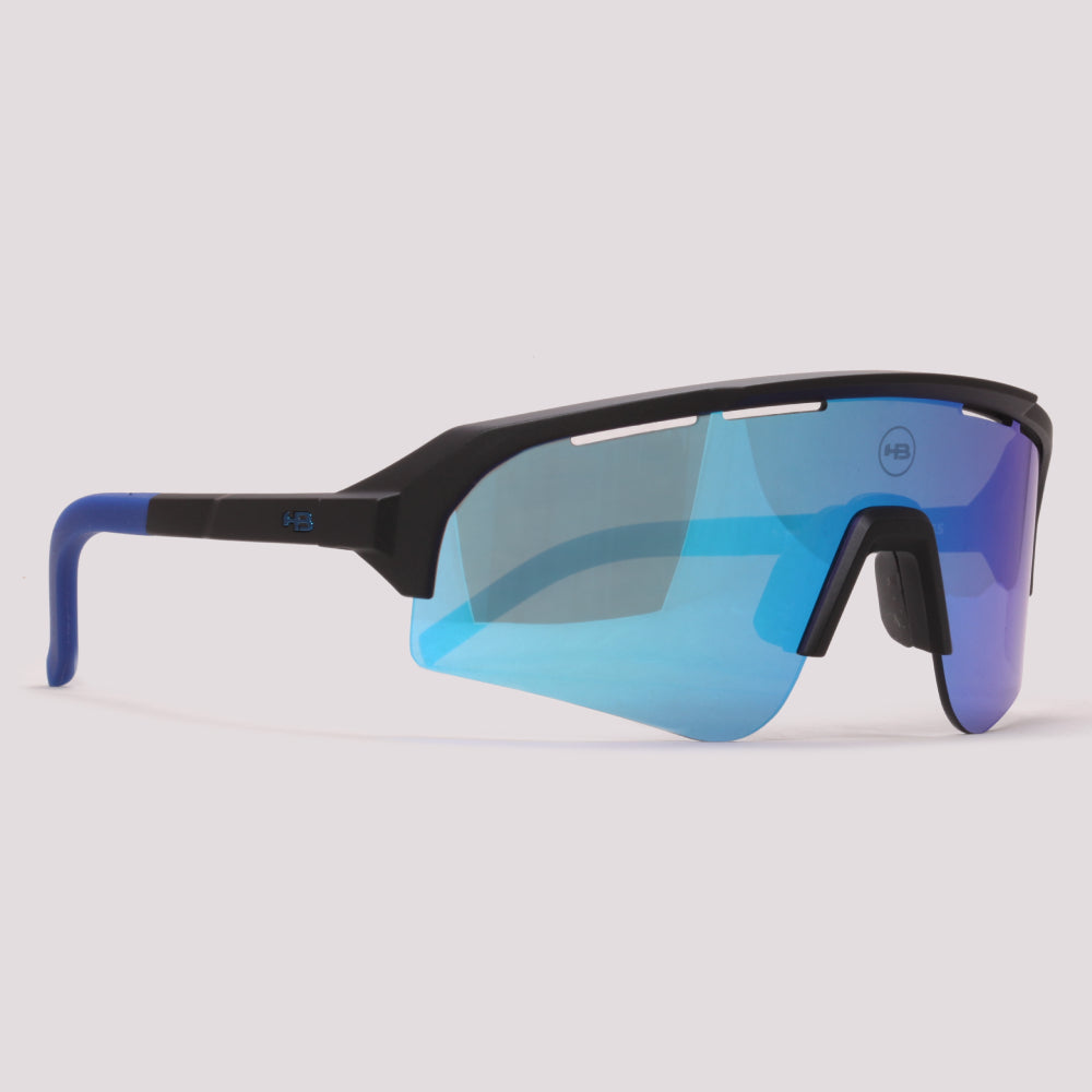 HB Edge S Preto Fosco Azul Espelhado - Sol - 169 mm