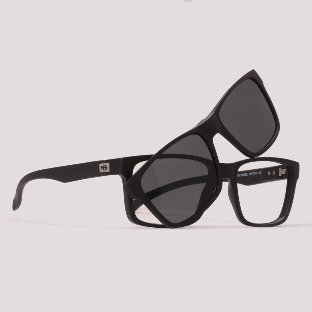 HB Switch Clip on 0339 Preto Carbono Preto + Night Drive - Grau - 53 mm