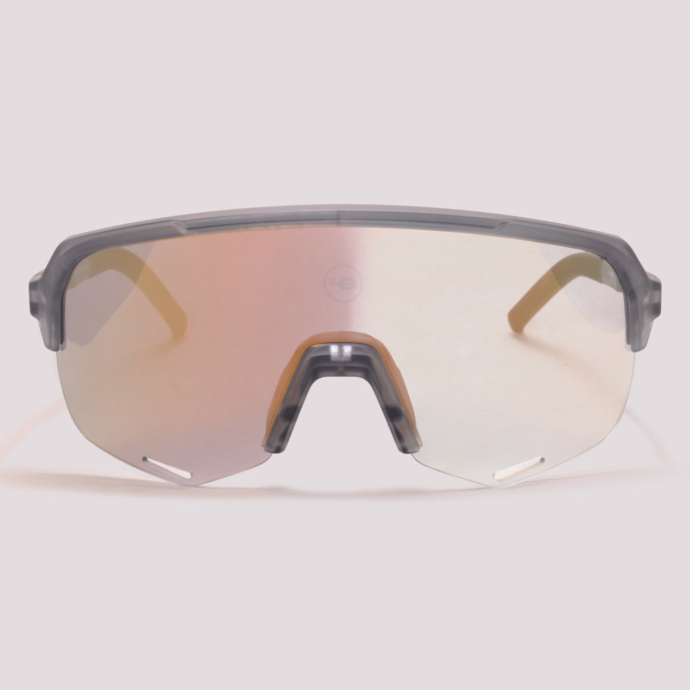 HB Edge R Cinza Fosco Fotossensível Dourado Espelhado (photo) - Sol - 169 mm