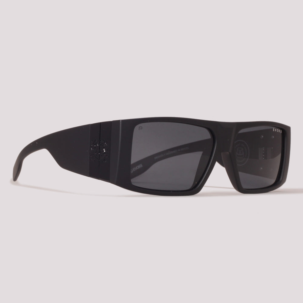 Evoke New Bomber BRA11B Preto Fosco Preto Polarizado - Sol - 58 mm