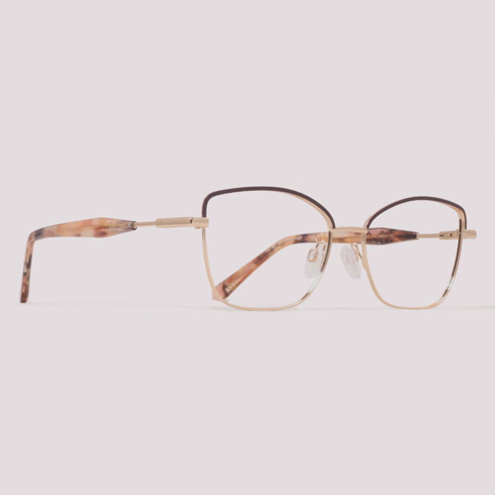 Jean Marcell JM1065 04A Marrom e Dourado Brilho - Grau - 55 mm