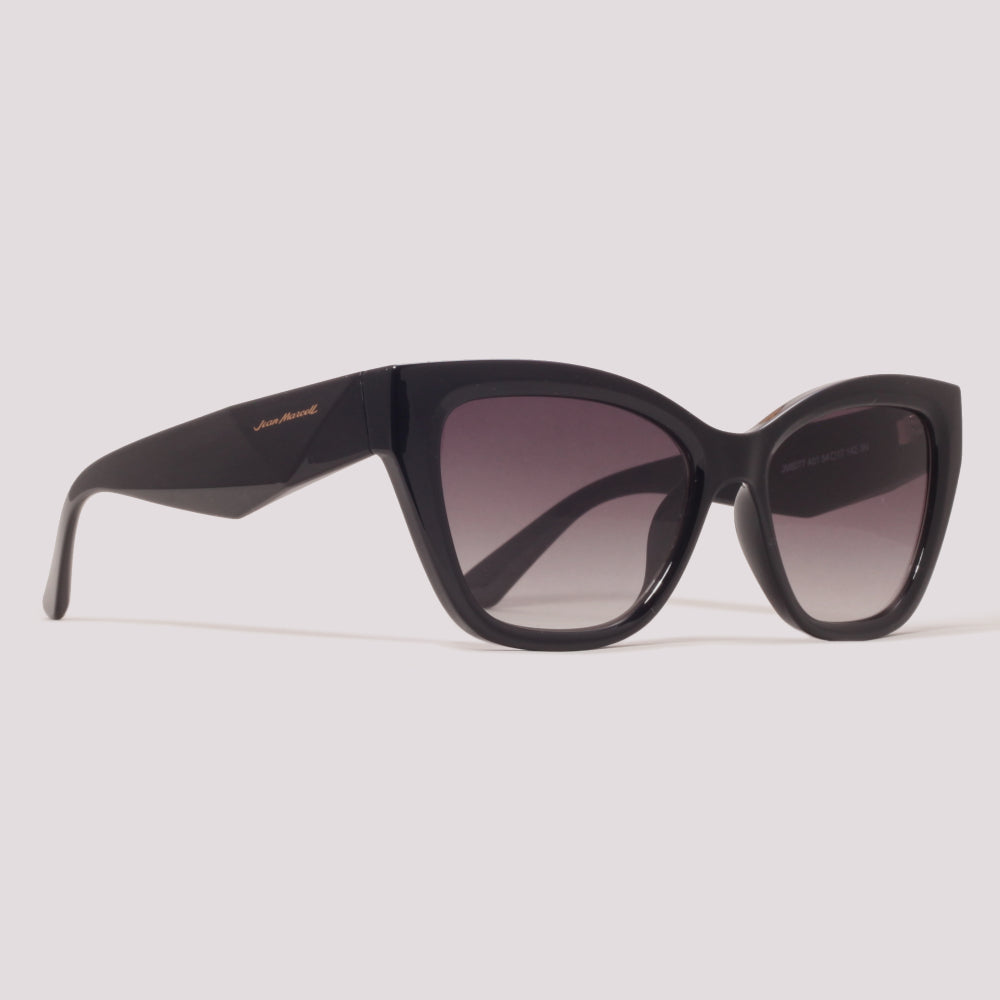 Jean Marcell JM5077 A01 Preto Brilho Marrom Degradê - Sol - 54 mm