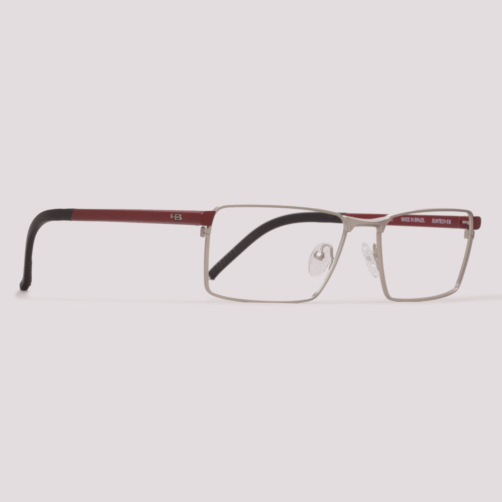 HB Duotech 0571 Prata e Vermelho Fosco - Grau - 57 mm