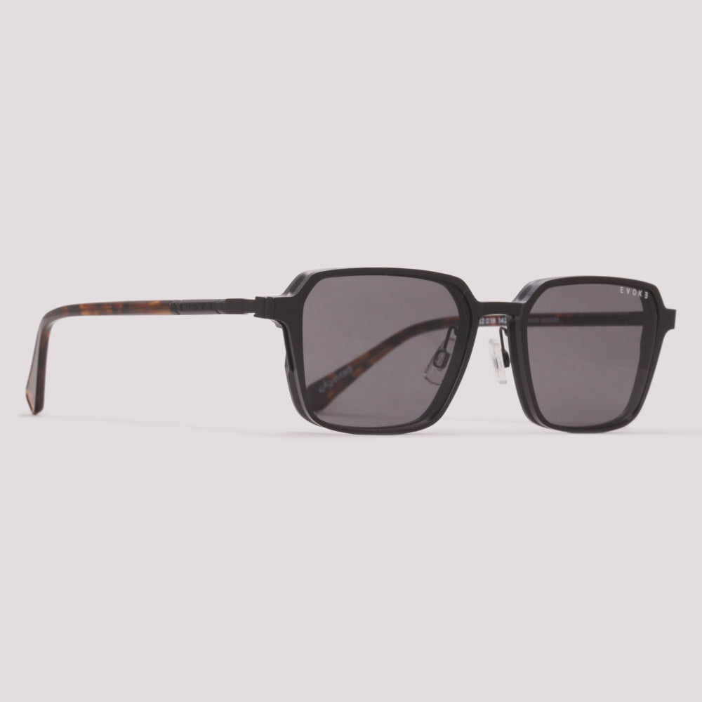 Evoke Clip on Club 09CN Preto Fosco e Marrom Mesclado Preto - Grau - 52 mm