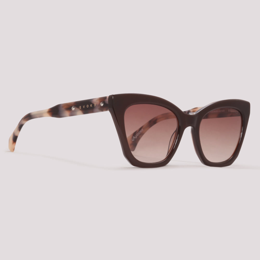 Evoke EVK 69 G01 Marrom Brilho e Mesclado Marrom Degradê - Sol - 53 mm