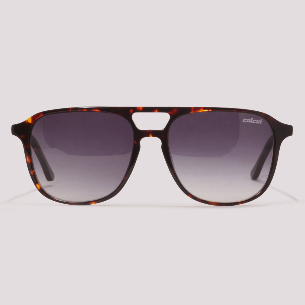 Colcci Hunter Marrom Mesclado Preto Degradê - Sol - 57 mm