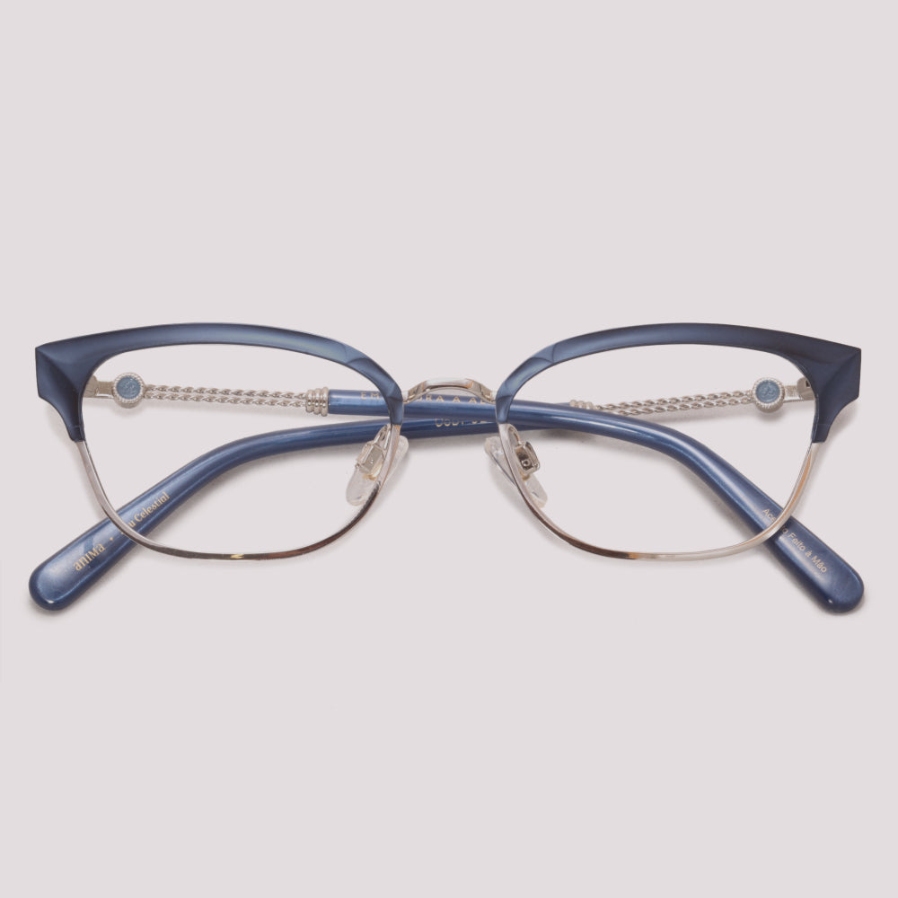 Anima Sou Celestial 06BT Prata Brilho e Azul Fosco - Grau - 52 mm