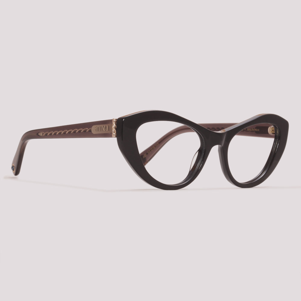 Anima Sou Poetisa A01 Preto Brilho Translúcido - Grau - 53 mm