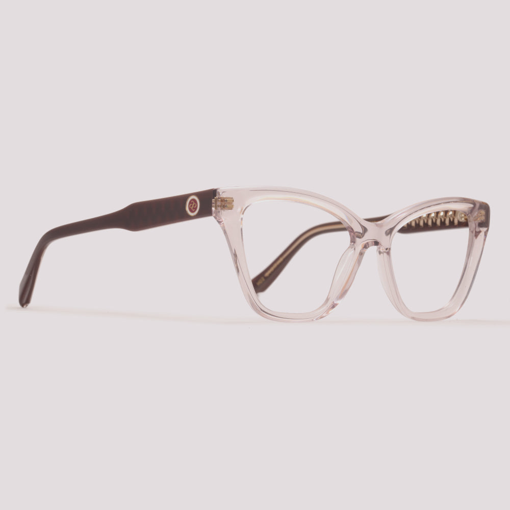Anima Sou Verdadeira H02 Transparente e Marrom Brilho - Grau - 54 mm