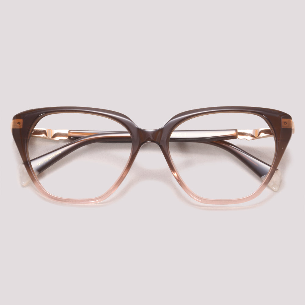 Ana Hickmann Lena 3 G02 Marrom Degradê - Grau - 53 mm